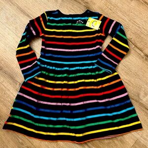Primary Rainbow Stripe Dress